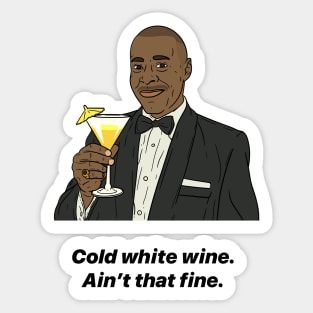 ALAN JOHNSON | COLD WHITE WINE Sticker